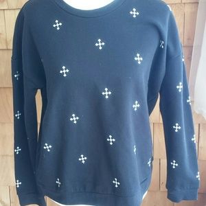 Max Jeans embroidered cross sweatshirt